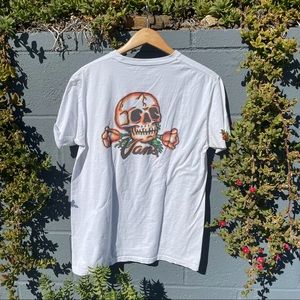 Vans medium white T-shirt with skull graphic (classic fit)